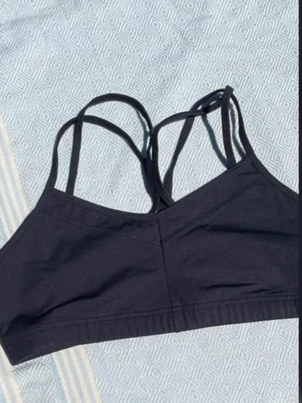 Tonic Black Strappy Back Sports Bra CA$15